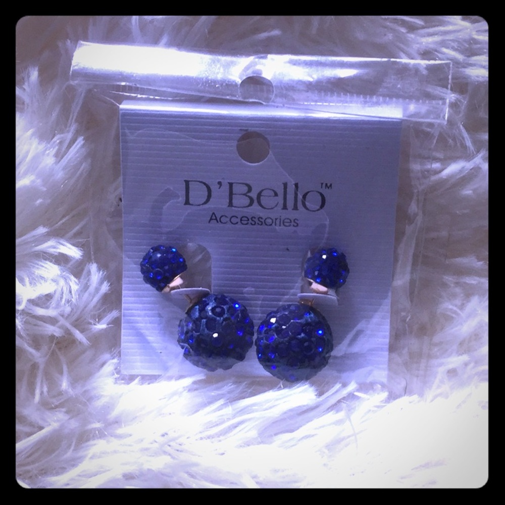 Blue diamond earrings